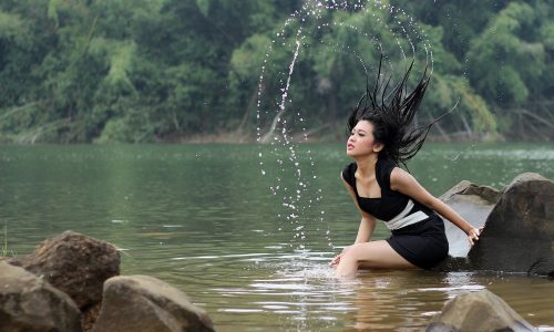 Bathing on Lake